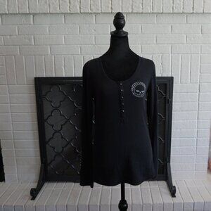 Harley Davidson Willy G Long Sleeve Top Womens Large L NWT